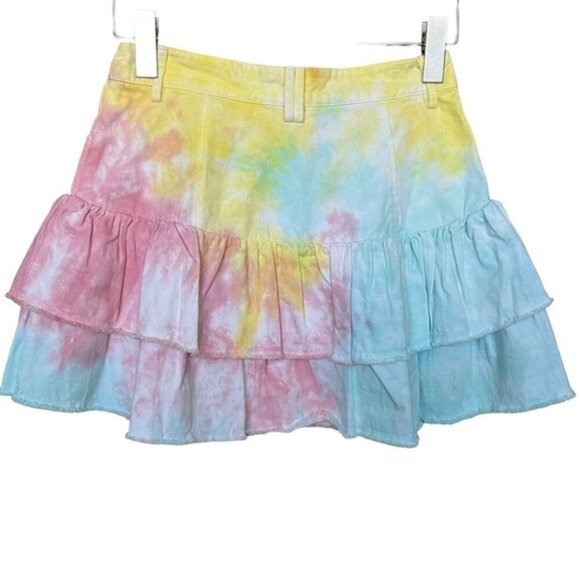 NWT LoveShackFancy Landen Tie-Dyed Mini Skirt Women Size 4 - Picture 6 of 14